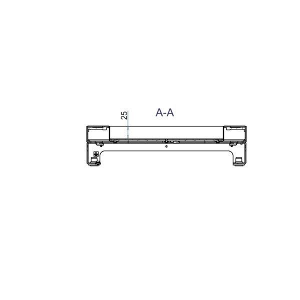 Produktbild UBD 324 254  -  Unterflur-Bodendose UBD 320 inkl. Deckel mit Kante, geschlossen, 25mm Vertiefung und 2 Bürstenauslässe